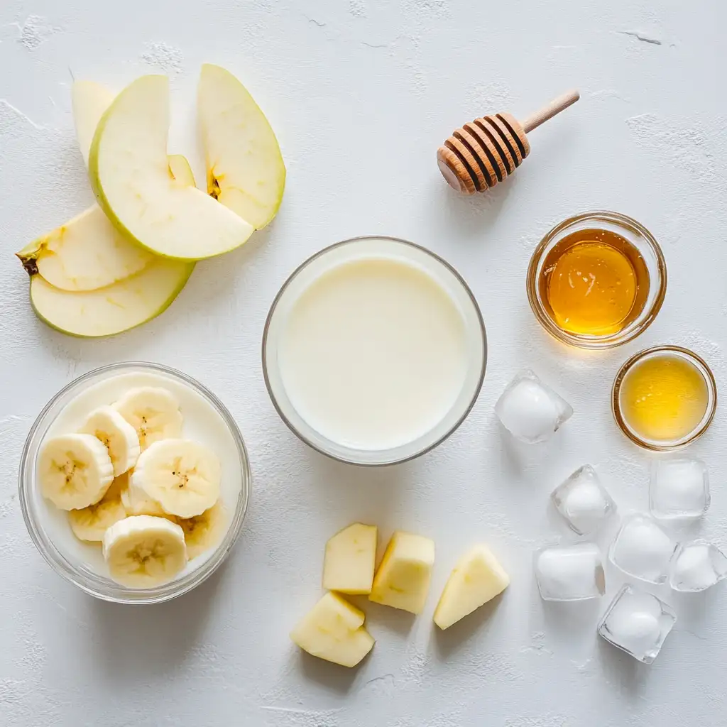apple-banana-smoothie-ingredients Ingredients for Apple Banana Smoothie
