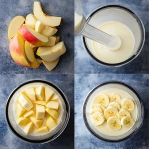 Blending Apple Banana Smoothie Step-by-Step