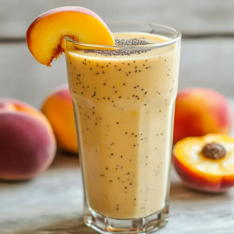Creamy Peach Banana Smoothie Without Yogurt