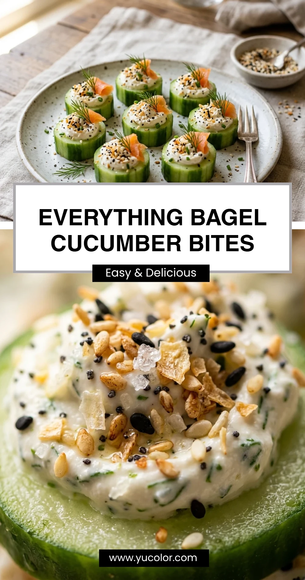Everything Bagel Cucumber Bites