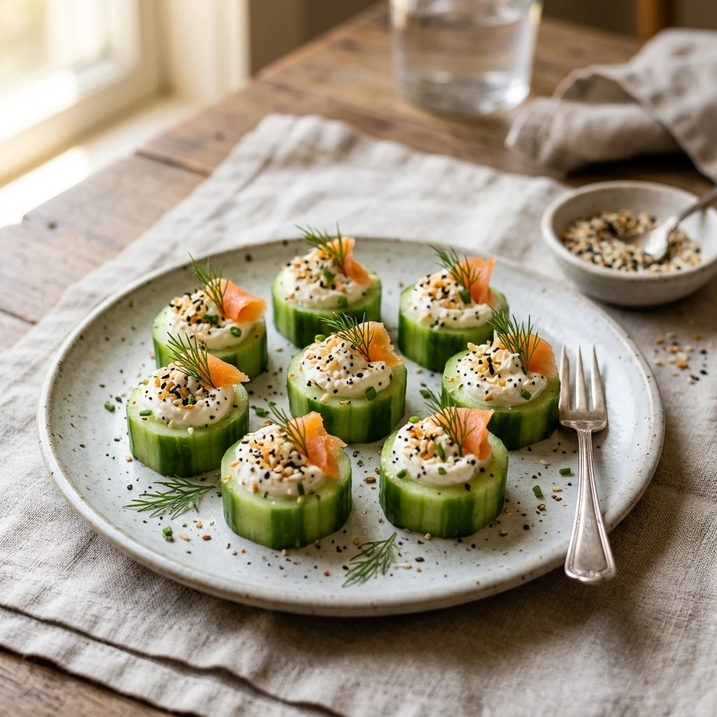Everything Bagel Cucumber Bites